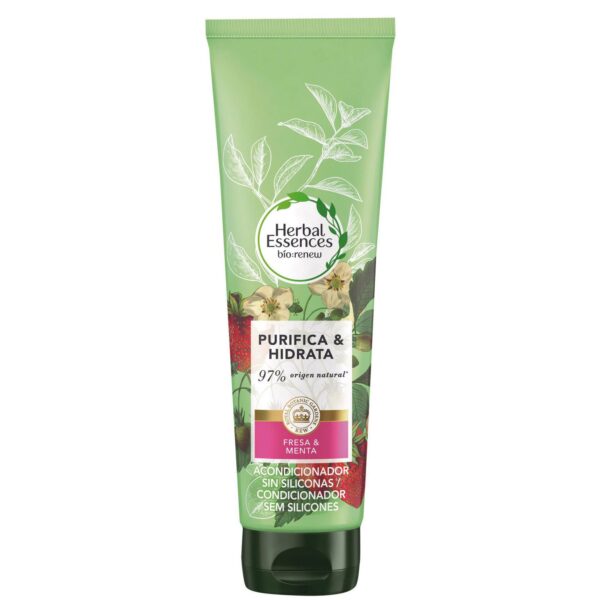 Condicionador  Herbal Essences Purifica e Hidrata Morango e Menta Vegano 275 ml - Image 2