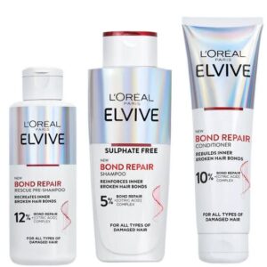 L'Oréal Paris Elvive Bond Repair rotina de 3 etapas para cabelos danificados