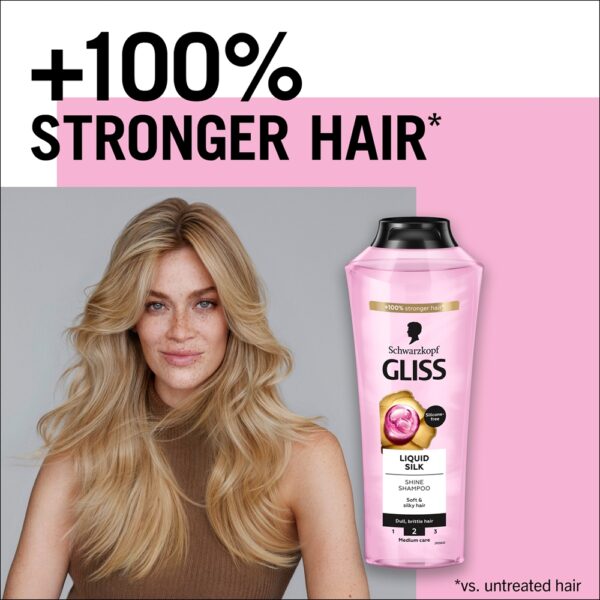 Schwarzkopf GLISS KUR Liquid Silk Shampoo, 250 ml Para cabelos macios e sedosos - Image 2
