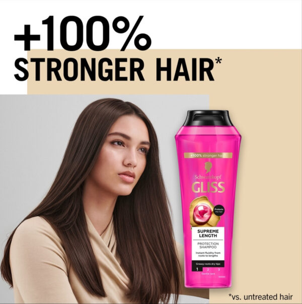 SCHWARZKOPF  Gliss Kur SUPREME LENGTH kit  Shampoo + Condicionador - Image 2