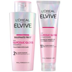 L'Oréal Paris Elvive Glycolic Gloss Shampoo e Condicionador Conjunto para Cabelos Opacos