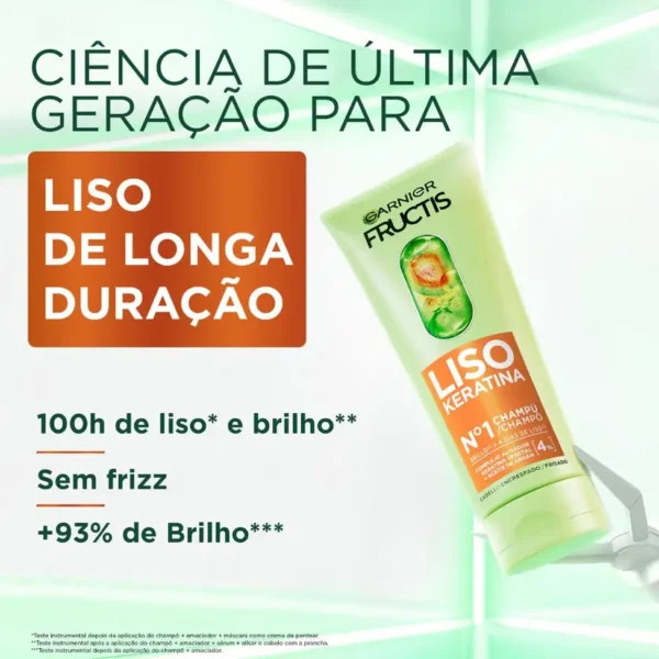 Shampoo garnier  Fructis Liso Keratina 200 ml - Imagem 2