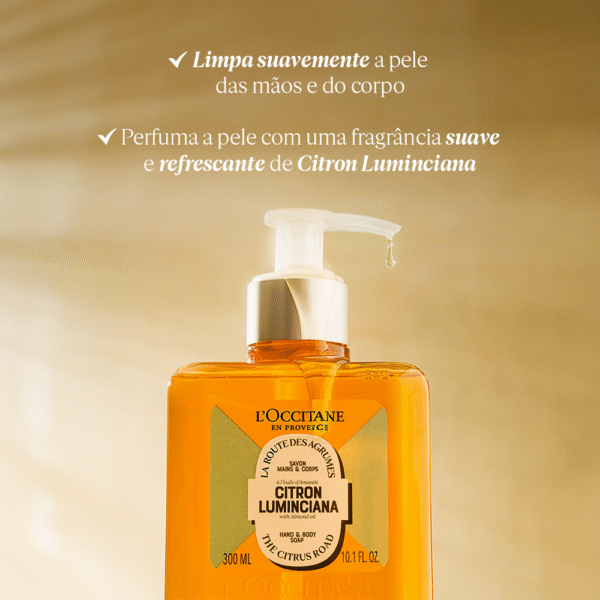 L’Occitane Sabonete Líquido Amêndoa Citron Luminciana 300ml - Imagem 2