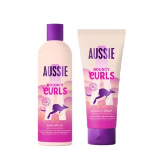 Aussie Kit Bouncy Curls – Shampoo 300ml + Condicionador 200ml